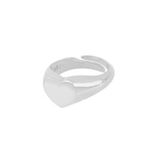 ANELLO CUORE SIGILLO MINI IN ARGENTO 925°/°°