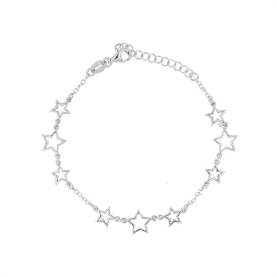 BRACCIALE TRIS STELLE TRAFORATE IN ARGENTO 925°/°°