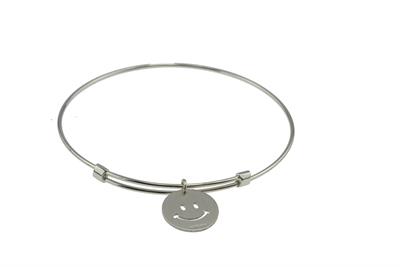 BRACCIALE MANETTA CON SMILE PENDENTE IN ARGENTO 925°/°°