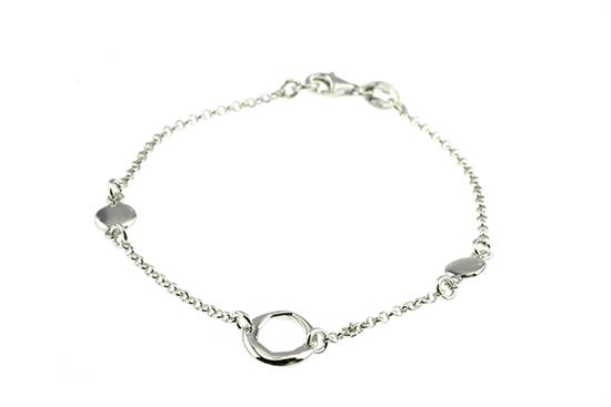 BRACCIALE TONDO MARTELLATO IN ARGENTO 925°/°°