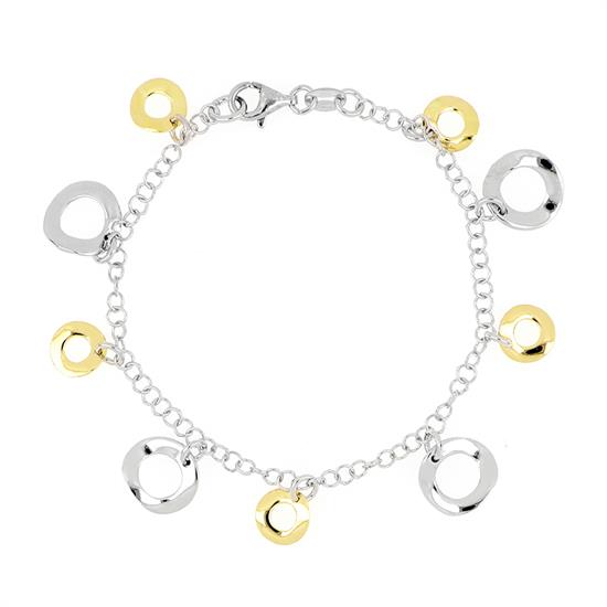 BRACCIALE TONDO MARTELLATO IN ARGENTO 925°/°°