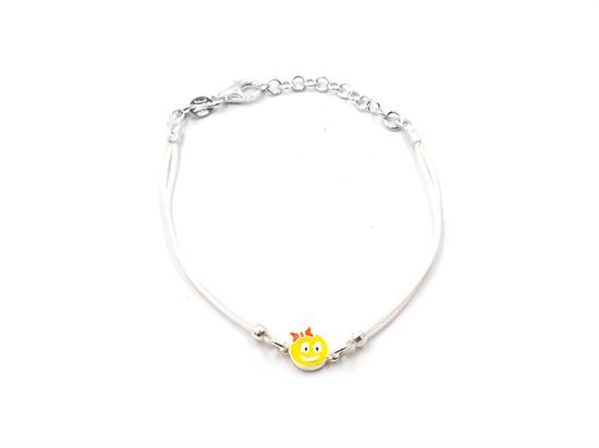 BRACCIALE SMILE CON SAGOLA NBIANCA IN ARGENTO 925°/°°