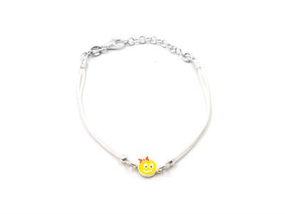 BRACCIALE SMILE CON SAGOLA NBIANCA IN ARGENTO 925°/°°