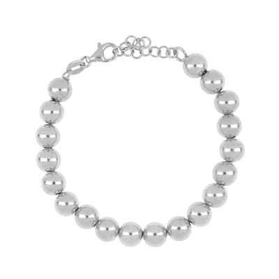 BRACCIALE PALLINO RODIO IN ARGENTO 925°/°°