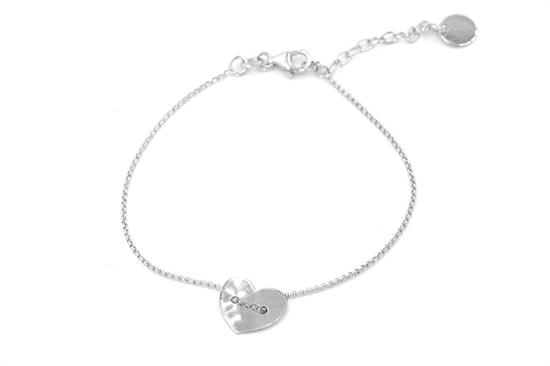 BRACCIALE CUORE IN ARGENTO 925°/°°