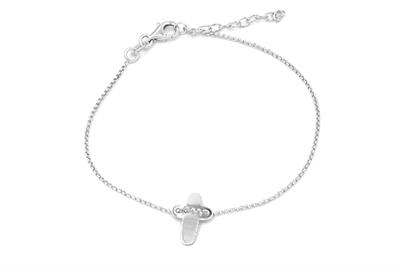 BRACCIALE CROCE IN ARGENTO 925°/°°