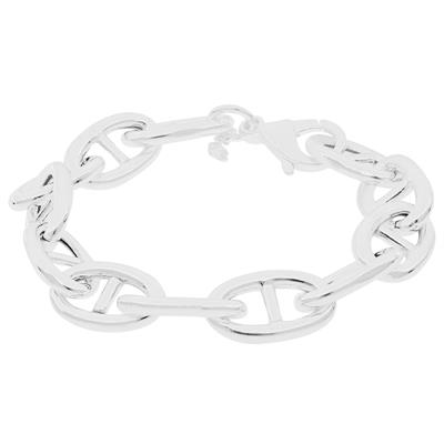 BRACCIALE MAGLIA OVALE IN ARGENTO 925°/°°