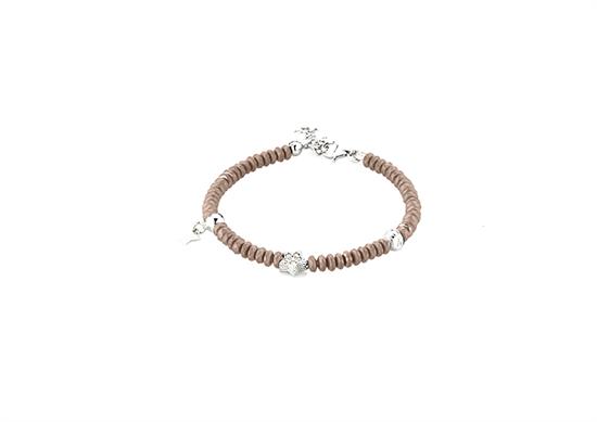 BRACCIALE STELLA EMATITE MARRONE IN ARGENTO 925°/°°