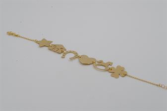 BRACCIALE 6 PENDNETI GRANDI IN ARGENTO 925°/°°