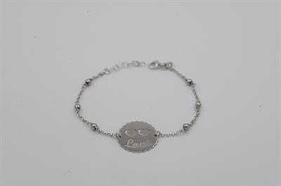 BRACCIALE CERCHIO LOVE CON CUORI ED EMATITE IN ARGENTO 925°/°°