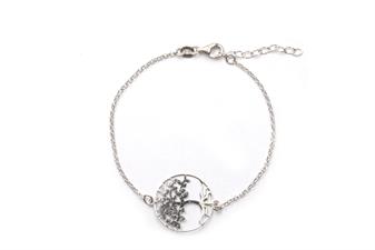 BRACCIALE ALBERO DELLA VITA GLITTER IN ARGENTO 925°/°°