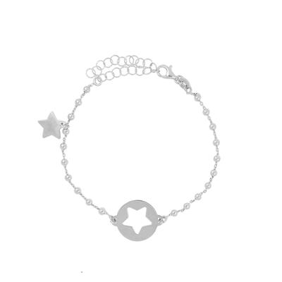 BRACCIALE PALLINI E STELLA IN ARGENTO 925°/°°