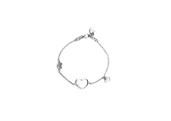 BRACCIALE CUORE MADREPERLA IN ARGENTO 925°/°°