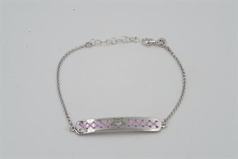 BRACCIALE STELLA BARRETTA E COTONE IN ARGENTO 925°/°°