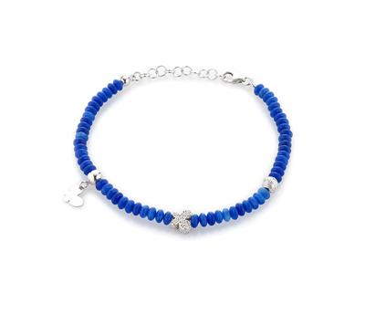 BRACCIALE FARFALLA AGATA DARK BLUE IN ARGENTO 925°/°°