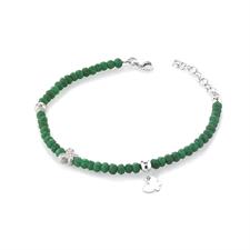 BRACCIALE FARFALLA AGATA VERDE IN ARGENTO 925°/°°