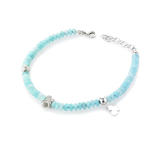 BRACCIALE FARFALLA AGATA AZZURRA IN ARGENTO 925°/°°