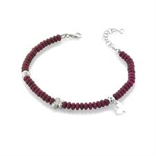 BRACCIALE FARFALLA AGATA BORDEAUX IN ARGENTO 925°/°°