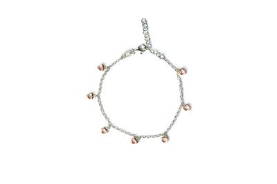 BRACCIALE CUORI TRAFORATI PENDENTI IN ARGENTO 925°/°°