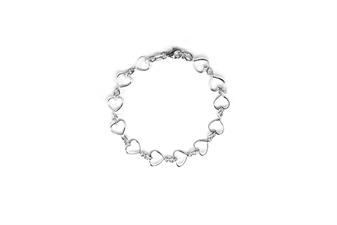 BRACCIALE MULTI CUORI TRAFORATI IN ARGENTO 925°/°°