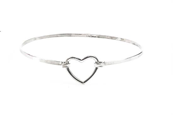 BRACCIALE MANETTA CUORE TRAFORATA IN ARGENTO 925°/°°