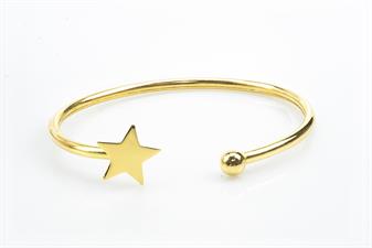 BRACCIALE MANETTA APERTA STELLA IN ARGENTO 925°/°°