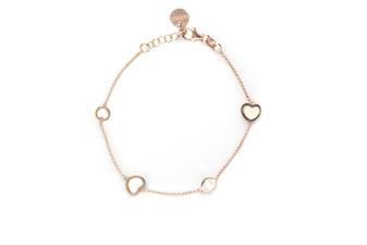 BRACCIALE CUORE MADREPERLA IN ARGENTO 925°/°°