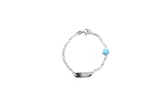 BRACCIALE BIMBO TARGHETTA STELLA IN ARGENTO 925°/°°