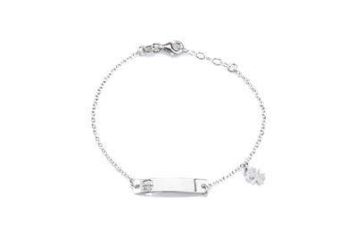 BRACCIALE BIMBO TARGHETTA BIMBA IN ARGENTO 925°/°°