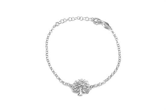 BRACCIALE FUSTO ALBERO CON CUORI IN ARGENTO 925°/°°