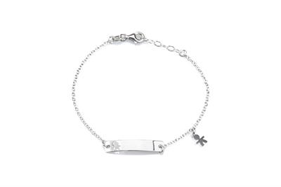 BRACCIALE BIMBO TARGHETTA BIMBO IN ARGENTO 925°/°°