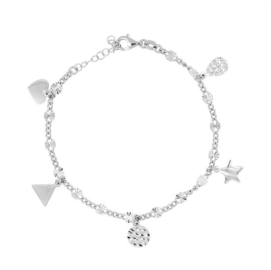 BRACCIALE MULTI SOGGETTI DIAMANTATI IN ARGENTO 925°/°°