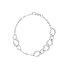 BRACCIALE GROUMETTA PALLINATA IN ARGENTO 925°/°°