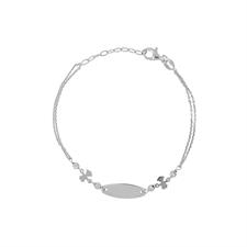 BRACCIALE BIMBO TARGHETTA E BIMBA IN ARGENTO 925°/°°