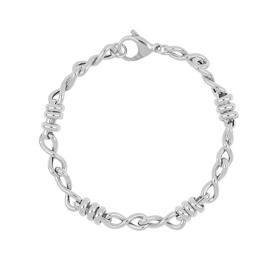 BRACCIALE INFINITI E RONDELLE IN ARGENTO 925°/°°