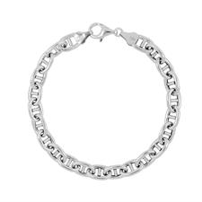 BRACCIALE MAGLIA TRAVERTINA IN ARGENTO 925°/°°