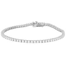 BRACCIALE TENNIS BIANCO 2MM IN ARGENTO 925°/°° E ZIRCONI