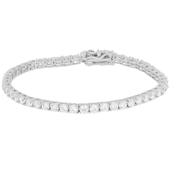 BRACCIALE TENNIS BIANCO 3MM IN ARGENTO 925°/°° E ZIRCONI