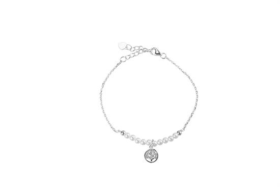 BRACCIALE SHELL ALBERO ZIRCONATO IN ARGENTO 925°/°°