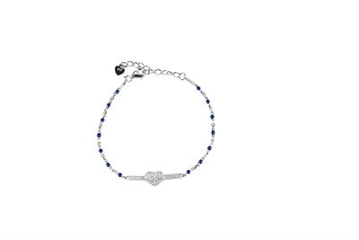 BRACCIALE BARRETTA CUORE ZIRCONI WHITE IN ARGENTO 925°/°° SMALTO