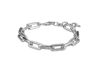 BRACCIALE GRUMETTA ZIRCONI WHITE IN ARGENTO 925°/°°