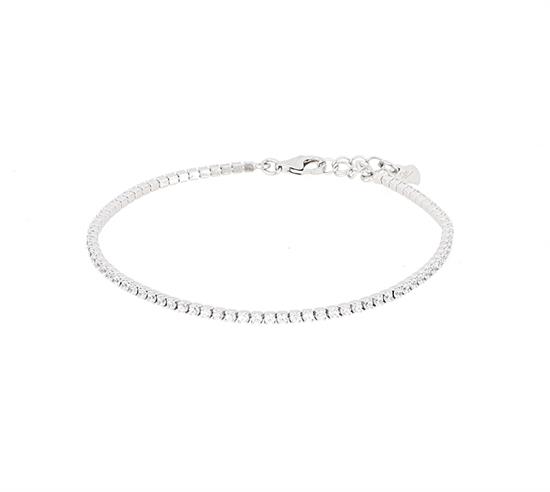 BRACCIALE TENNIS MORBIDO RODIO IN ARGENTO 925°/°° ZIRCONI