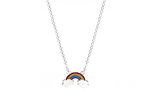 COLLANA ARCOBALENO SMALTATO IN ARGENTO 925°/°°