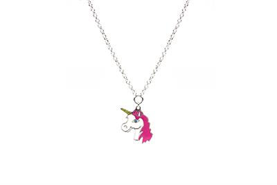 COLLANA UNICORNO SMALTATO IN ARGENTO 925°/°°