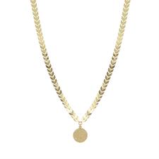 COLLANA MULTI FRECCE CON MONETA PENDENTE IN ARGENTO 925°/°°