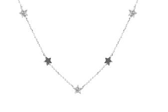 COLLANA STELLE ZIRCONATE PASSANTI IN ARGENTO 925°/°°