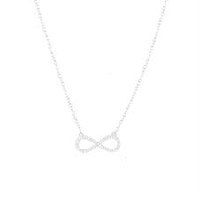 COLLANA INFINITO GRANDE ZIRCONI WHITE IN ARGENTO 925°/°°