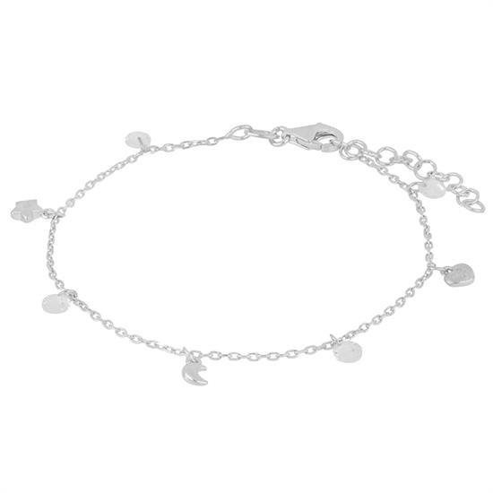 BRACCIALE CUORI STELLE E LUNE MINI IN ARGENTO 925°/°°