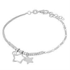 BRACCIALE CON RONDELLE E STELLA PENDENTE IN ARGENTO 925°/°°