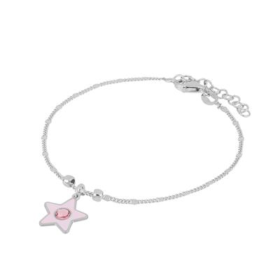 BRACCIALE DIAMANTATO STELLA PENDENTE ARGENTO 925°/°°